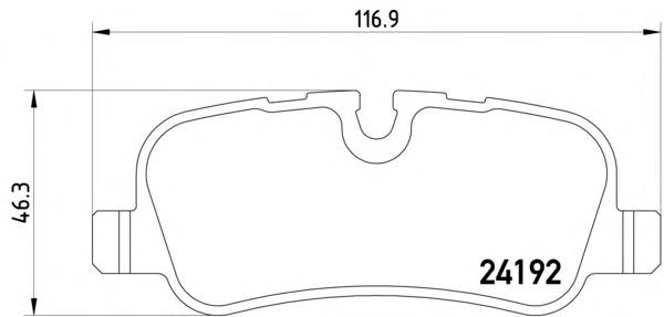 Sapatas do freio traseiras de disco LR010664 Land Rover