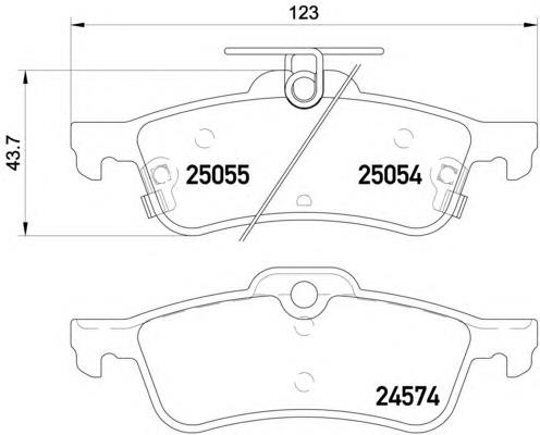 Sapatas do freio traseiras de disco Honda 43022TV0E00 preço, a partir de 18,39 USD