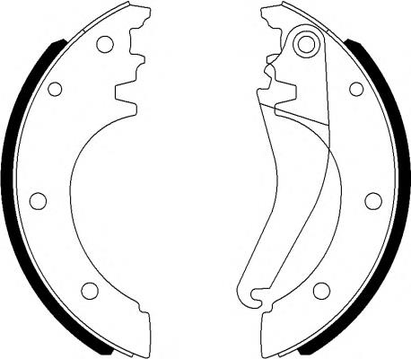 Sapatas do freio traseiras de tambor Brembo SA6509