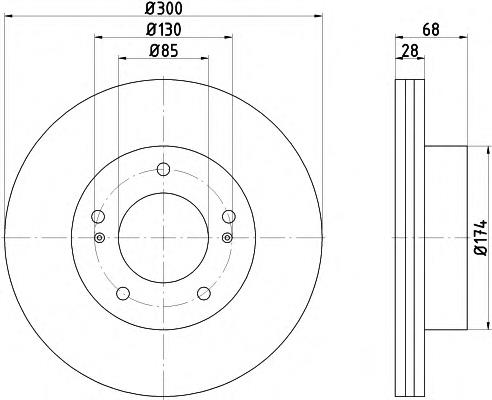 Disco do freio dianteiro Japan Parts DIS02C
