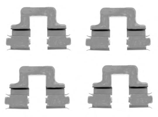 Kit de molas de fixação de sapatas de disco traseiras 1K0615231 VAG