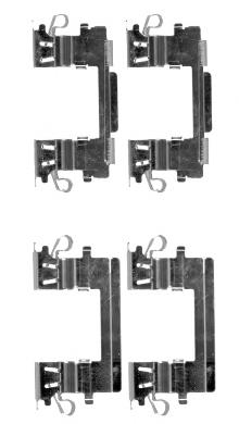 Kit de molas de fixação de sapatas de disco dianteiras 1091757 Quick Brake