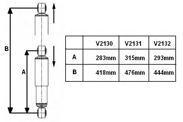 SAB849832 Open Parts Amortecedor traseiro