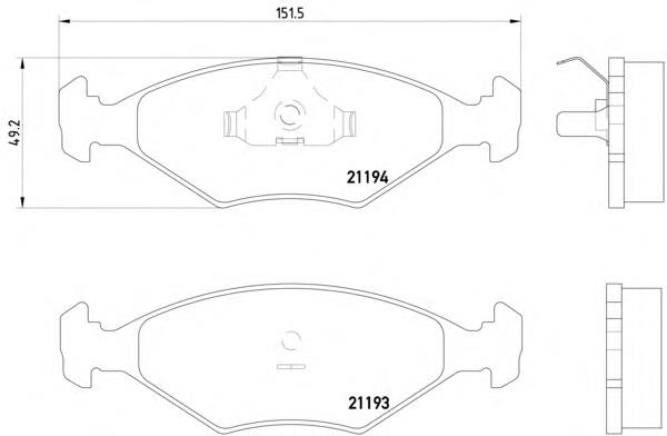 Compre 7076376 Fiat/Alfa/Lancia Sapatas do freio dianteiras de disco
