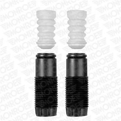 Pára-choque (grade de proteção) de amortecedor dianteiro + bota de proteção 02345 Metalcaucho