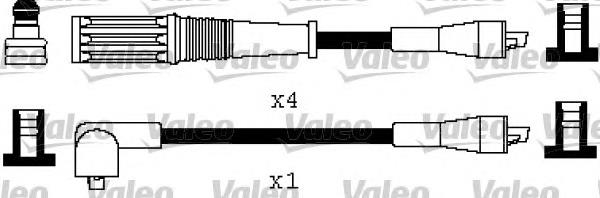 7597720 Fiat/Alfa/Lancia Fios de alta voltagem, kit