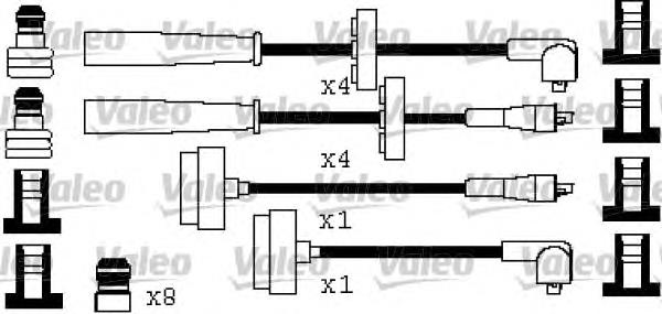 Fios de alta voltagem, kit ENT910365 Engitech