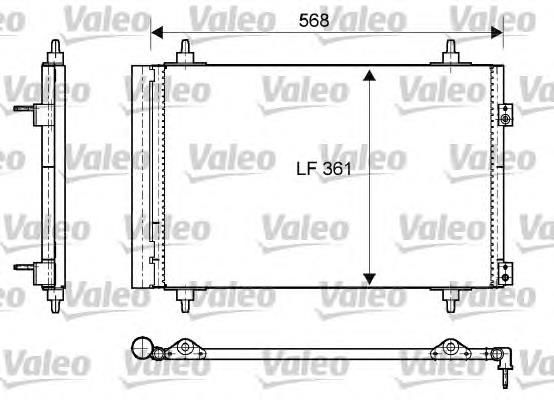 818171 VALEO Radiador de aparelho de ar condicionado