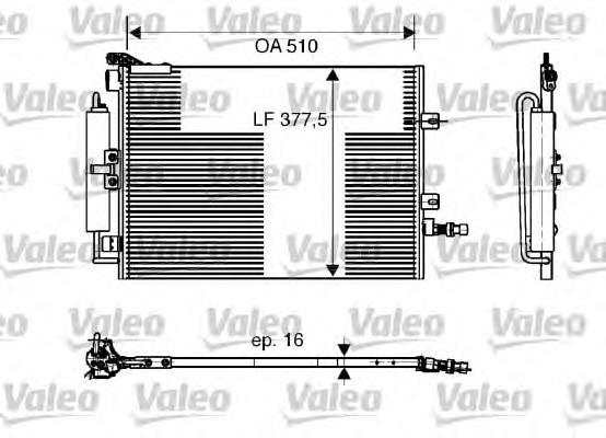 8200443897 Renault (RVI) Radiador de aparelho de ar condicionado