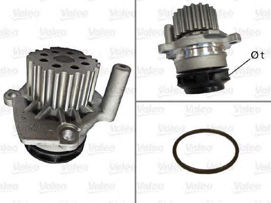 Bomba de água (bomba) de esfriamento 506974 VALEO