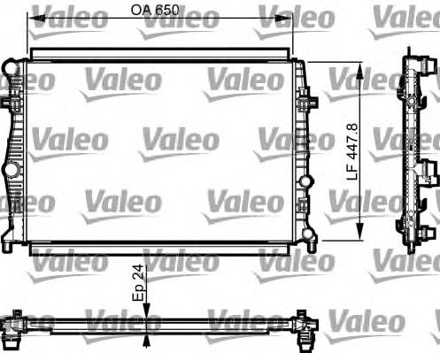 5Q0121251EA VAG Radiador de esfriamento de motor
