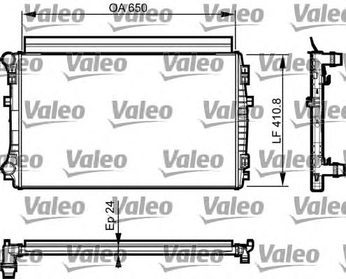 735558 VALEO Radiador de esfriamento de motor