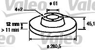 Disco do freio traseiro SKF VKBD90439S2