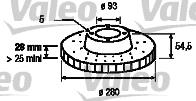 Disco do freio dianteiro 2256311 Ford