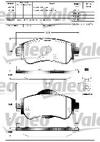 Sapatas do freio dianteiras de disco VALEO 601293 preço, a partir de 34,09 USD