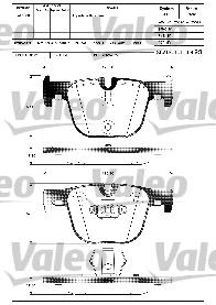 Sapatas do freio traseiras de disco VALEO 302279 preço, a partir de 42,88 USD