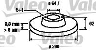 Disco do freio traseiro S517122C000A Hyundai/Kia