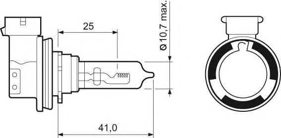 N000000001605 Mercedes Lâmpada halógena