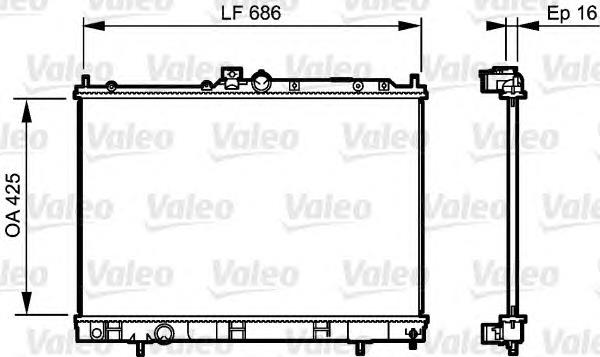 MR993742 Mitsubishi Radiador de esfriamento de motor