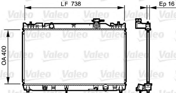 Radiador de esfriamento de motor 164000H080 Toyota