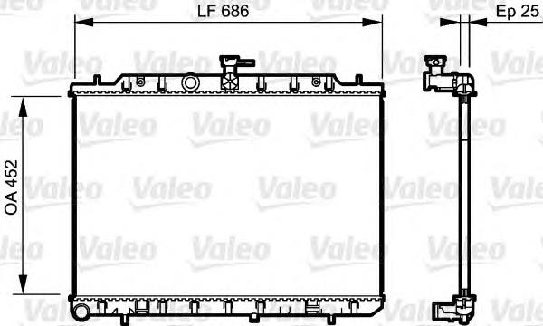 Radiador de esfriamento de motor 214003UC0A Nissan/Infiniti