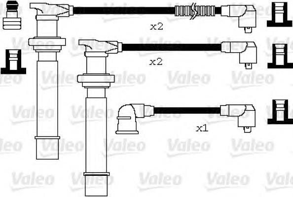 Fios de alta voltagem, kit 2245089J25 Nissan/Infiniti