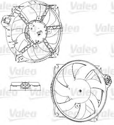 188073N Dasis Ventilador elétrico de esfriamento montado (motor + roda de aletas)