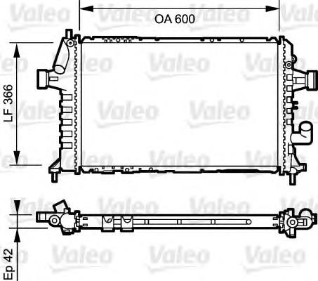 Radiador de esfriamento de motor 09192586 Opel