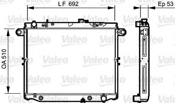 Radiador de esfriamento de motor 1640050360 Toyota