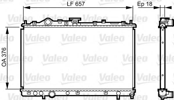 MR160763 Mitsubishi Radiador de esfriamento de motor