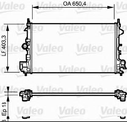 734981 VALEO Radiador de esfriamento de motor