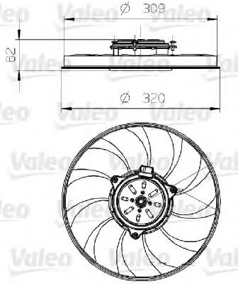 Compre 696001 VALEO Ventilador elétrico de esfriamento montado (motor + roda de aletas) esquerdo