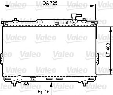 Radiador de esfriamento de motor 2531026000AT Hyundai/Kia