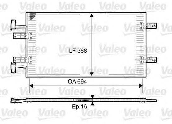 Radiador de aparelho de ar condicionado 7800025 Kamoka