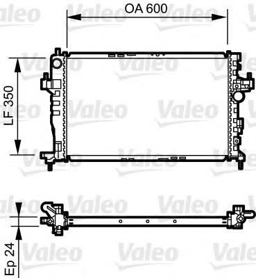 734464 VALEO Radiador de esfriamento de motor
