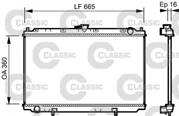 Radiador de esfriamento de motor 214109F502 Nissan/Infiniti