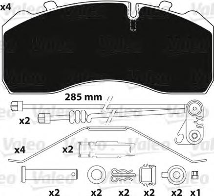 Sapatas do freio dianteiras de disco Mercedes 0024207820 preço, a partir de 58,07 USD