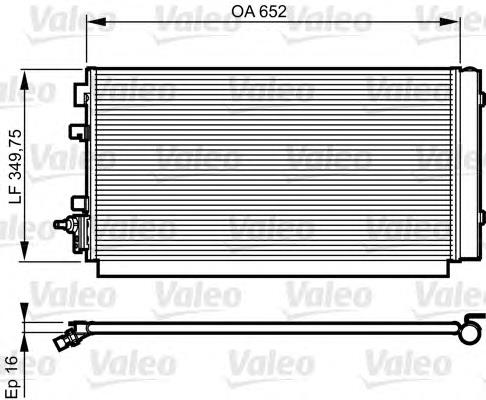 Radiador de aparelho de ar condicionado 8660003440 Renault (RVI)