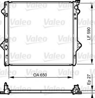 Radiador de esfriamento de motor 1640075550 Toyota