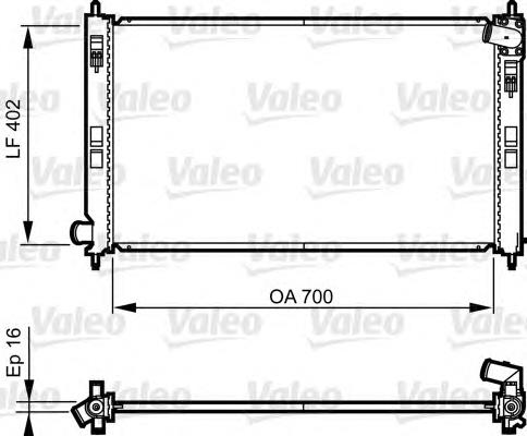 Radiador de esfriamento de motor TYC 613MBA075