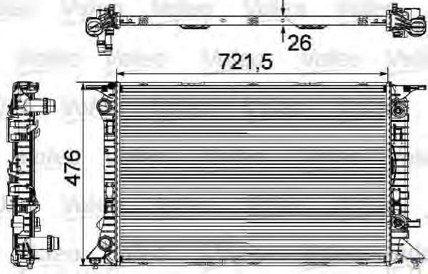 Radiador de esfriamento de motor VALEO 735472 preço, a partir de 147,83 USD