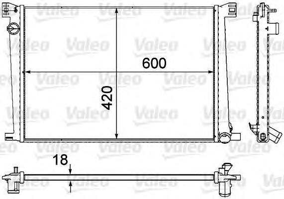 735480 VALEO Radiador de esfriamento de motor
