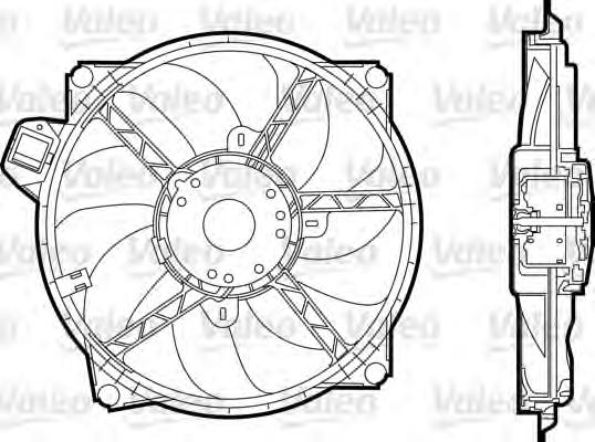 696376 VALEO Ventilador elétrico de esfriamento montado (motor + roda de aletas)