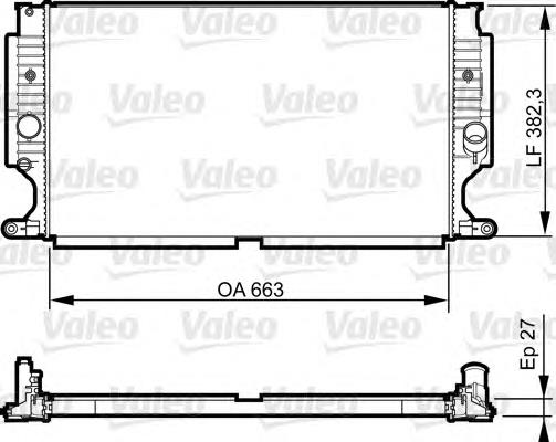 Radiador de esfriamento de motor Toyota 164000R061