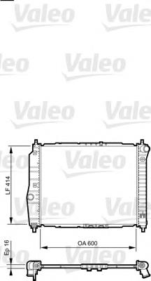 735158 VALEO Radiador de esfriamento de motor