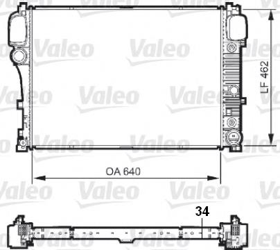 Radiador de esfriamento de motor 550260 NRF