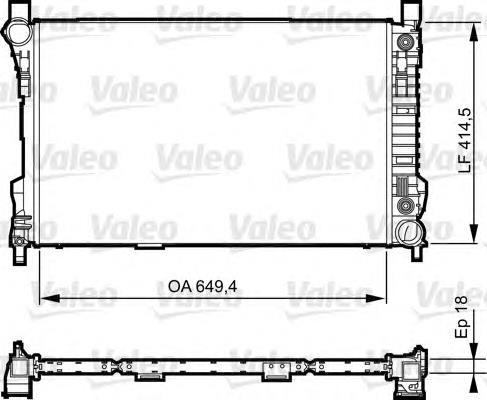 Radiador de esfriamento de motor 2035000603 Mercedes