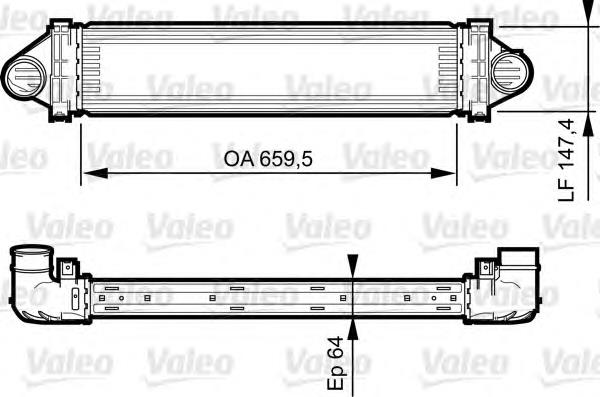 LR009802 Land Rover Radiador de intercooler
