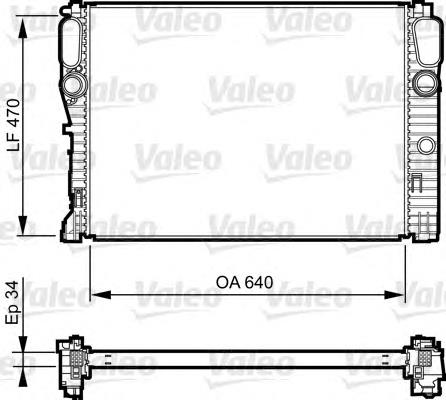 735382 VALEO Radiador de esfriamento de motor