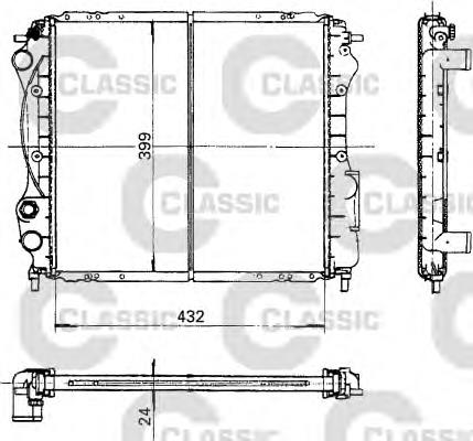Radiador de esfriamento de motor 7700806575 Renault (RVI)